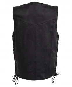 Milwaukee Leather LKY3860 Youth Size Black Leather Side Lace Biker Vest Kid's Gear