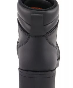 Kid's Gear Milwaukee Leather MBK9285 Boys Black Lace-Up Biker Style Boots