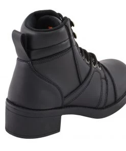 Kid's Gear Milwaukee Leather MBK9285 Boys Black Lace-Up Biker Style Boots