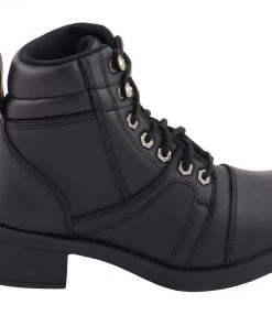 Kid's Gear Milwaukee Leather MBK9285 Boys Black Lace-Up Biker Style Boots