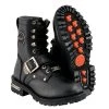 Riding Gear Milwaukee Leather MBL201 Women's Black Leather Buckled Lace-Up Boots