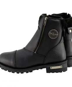 Riding Gear Milwaukee Leather MBL202 Women's Double Sided Zipper Leather Riding Boots