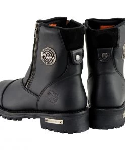 Riding Gear Milwaukee Leather MBL202 Women's Double Sided Zipper Leather Riding Boots