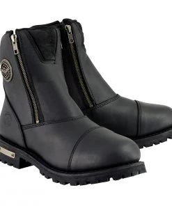 Riding Gear Milwaukee Leather MBL202 Women's Double Sided Zipper Leather Riding Boots