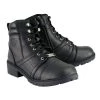 Milwaukee Leather MBL9300 Women's Black Lace-Up Leather Boots With Size Zipper