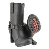 Milwaukee Leather MBL9303 Women's Black Leather Harness Boots With Block Heel Riding Gear