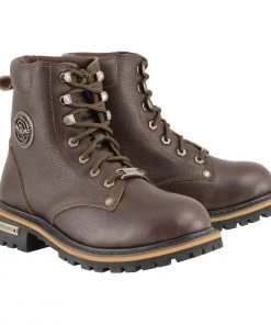 Milwaukee Leather MBL9308 Women's Dark Brown Lace-Up Boots Riding Gear