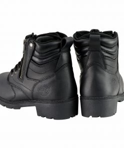 Milwaukee Leather MBL9320W Women's Black'Wide-Width' Lace-Up Motorcycle Boots Riding Gear
