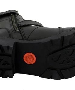 Riding Gear Milwaukee Leather MBL9325 Women's Black Lace-Up Leather Boots With Side Zipper