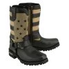 Riding Gear Milwaukee Leather MBL9363 Women’s ‘Stars And Stripes’ Black And Tan Harness Boots