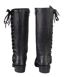 Riding Gear Milwaukee Leather MBL9365W Women’s Wide Width Black Classic Harness 14-inch Square Toe Leather Boots