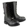 Riding Gear Milwaukee Leather MBL9369 Women's ‘Graze’ Black Leather Lace-Up Boots With Zipper Pocket