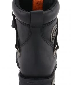 Milwaukee Leather MBL9375 Diamond Women's Black 6 Inch Twin Zipper Lock Riding Boots Riding Gear