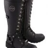 Milwaukee Leather MBL9380 Women's Black 'Jane' 15-inch Leather Combat Style Harness Boots
