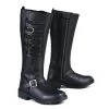 Milwaukee Leather MBL9395 Women's Black 17 Inch Side Strap Riding Boots With Side Zipper Entry Riding Gear