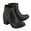 Milwaukee Leather MBL9402 Women's Black Spiked Side Zipper Entry Boot With Platform Heel