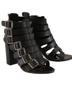 Riding Gear Milwaukee Performance MBL9420 Women's Black Strappy Sandal With Block Heel