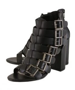 Riding Gear Milwaukee Performance MBL9420 Women's Black Strappy Sandal With Block Heel