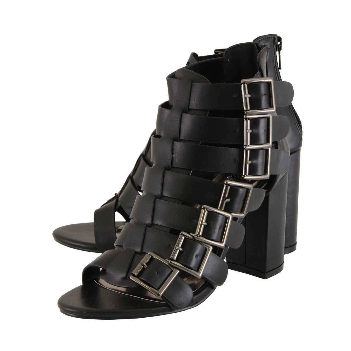 Riding Gear Milwaukee Performance MBL9420 Women's Black Strappy Sandal With Block Heel