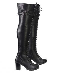 Riding Gear Milwaukee Performance MBL9424 Women's Black Above The Knee Boots With Lace-Up Closure