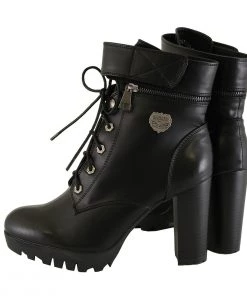 Milwaukee Performance MBL9425 Women's Black Lace-Up Boots With Double Height Option Riding Gear