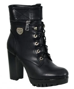 Milwaukee Performance MBL9425 Women's Black Lace-Up Boots With Double Height Option Riding Gear