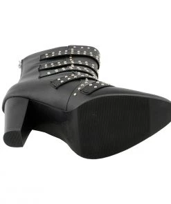 Milwaukee Performance MBL9428 Women's Black Buckle Up Boots With Studded Bling Riding Gear