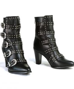 Milwaukee Performance MBL9428 Women's Black Buckle Up Boots With Studded Bling Riding Gear