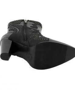 Riding Gear Milwaukee Leather MBL9429 Women's Black Western Style Boots With Studded Bling