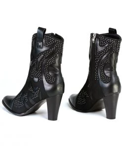 Riding Gear Milwaukee Leather MBL9429 Women's Black Western Style Boots With Studded Bling