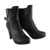 Milwaukee Performance Milwaukee Leather MBL9430 Women's Black Boots With Side Zipper Entry Riding Gear