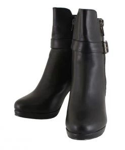 Milwaukee Performance Milwaukee Leather MBL9430 Women's Black Boots With Side Zipper Entry Riding Gear