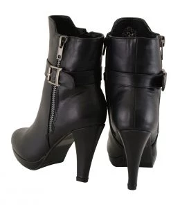 Milwaukee Performance Milwaukee Leather MBL9430 Women's Black Boots With Side Zipper Entry Riding Gear