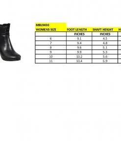 Milwaukee Performance Milwaukee Leather MBL9430 Women's Black Boots With Side Zipper Entry Riding Gear