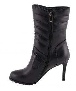 Riding Gear Milwaukee Performance MBL9434 Women's Black High Heel Boots With Zipper Accents
