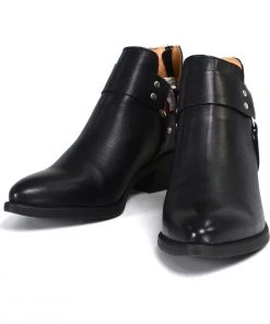 Milwaukee Leather Milwaukee Performance Leather MBL9443 Women's'Sleek' Black Leather Harness Ring Shoe Riding Gear