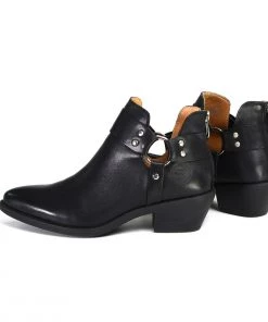 Milwaukee Leather Milwaukee Performance Leather MBL9443 Women's'Sleek' Black Leather Harness Ring Shoe Riding Gear