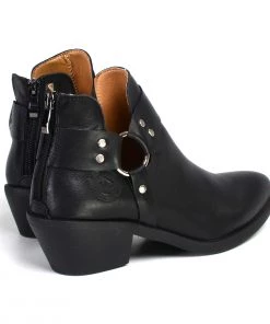 Milwaukee Leather Milwaukee Performance Leather MBL9443 Women's'Sleek' Black Leather Harness Ring Shoe Riding Gear