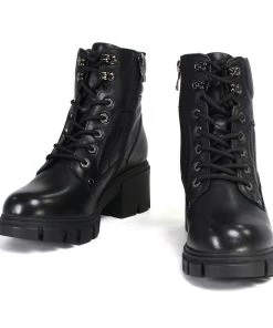 Milwaukee Leather Riding Gear Milwaukee Performance Leather MBL9447 Women's ‘Garter’ Black Leather Lace To Toe Motorcycle Boots