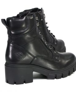 Milwaukee Leather Riding Gear Milwaukee Performance Leather MBL9447 Women's ‘Garter’ Black Leather Lace To Toe Motorcycle Boots