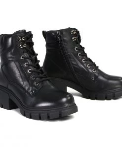 Milwaukee Leather Riding Gear Milwaukee Performance Leather MBL9447 Women's ‘Garter’ Black Leather Lace To Toe Motorcycle Boots