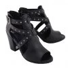 Milwaukee Leather MBL9454 Women's Heel Black Studded Strap Sandal With Platform Heel Riding Gear