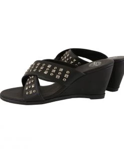 Milwaukee Leather MBL9455 Ladies Wedge Sandals With Studded Crossover Straps Riding Gear