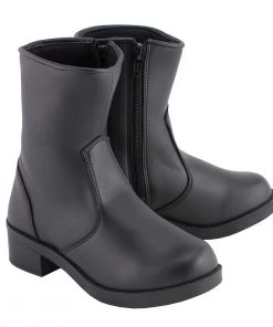 Riding Gear Milwaukee Leather MBL9480 Ladies Black Super Clean Riding Boots With Side Zipper Entry