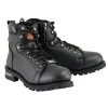 Milwaukee Leather MBM100 Men's Black Lace-Up Boots With Side Zipper Riding Gear