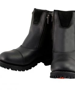 Milwaukee Leather MBM102 Men's Black Super Clean Double Sided Zipper Entry Boots