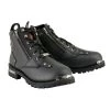 Milwaukee Leather MBM103W Men's Black Lace-Up 'Wide-Width' Boots With Double Sided Zipper Entry Riding Gear