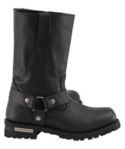 Riding Gear Milwaukee Leather MBM131W Men's Black'Wide-Width' 11-inch Classic Square Toe Harness Boots