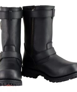 Milwaukee Leather MBM9020 Men's Black 11-Inch Classic Engineer Motorcycle Leather Boots Riding Gear