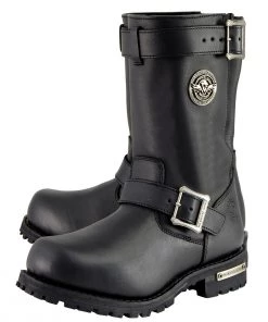 Milwaukee Leather MBM9020 Men's Black 11-Inch Classic Engineer Motorcycle Leather Boots Riding Gear